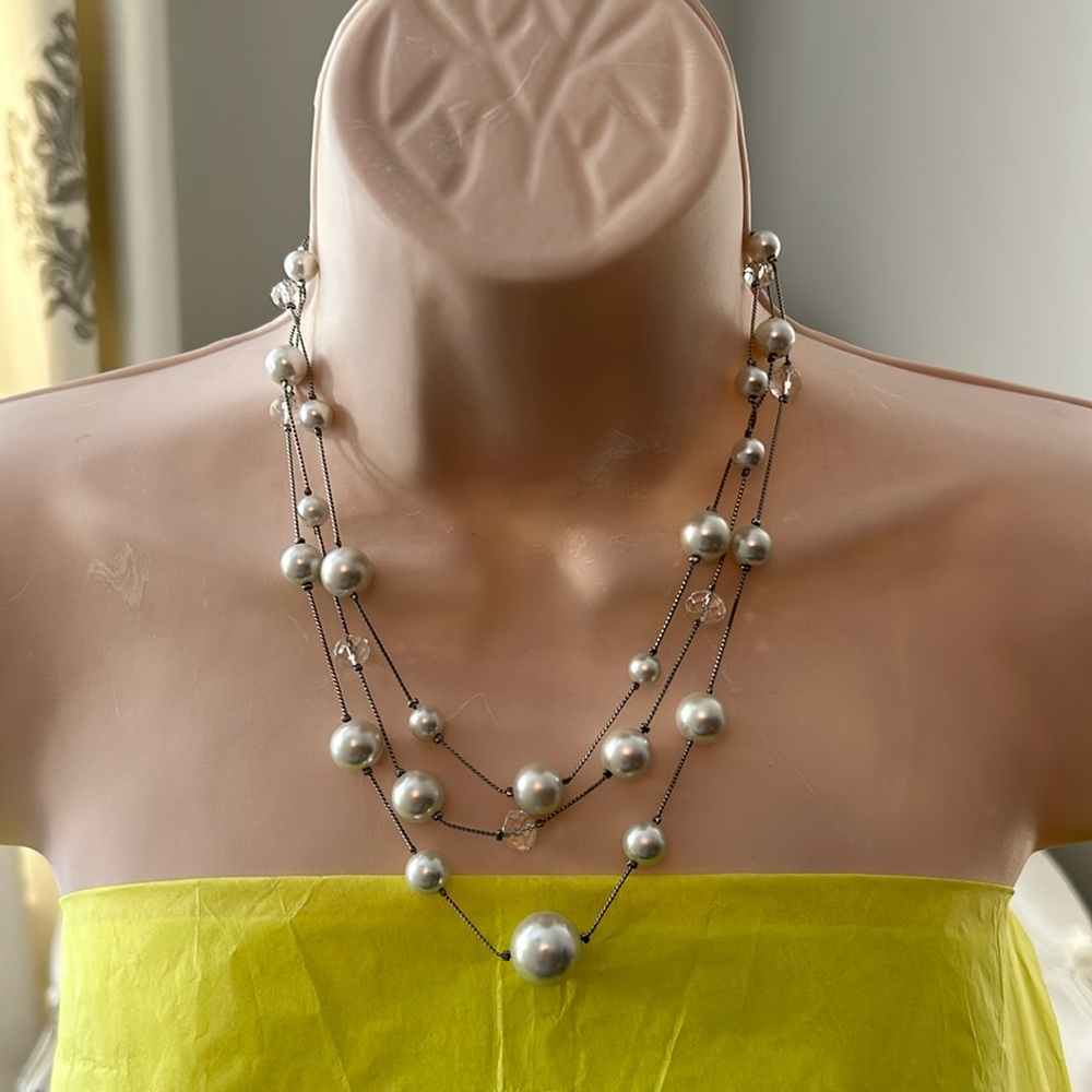 Pearl and Crystal Necklace